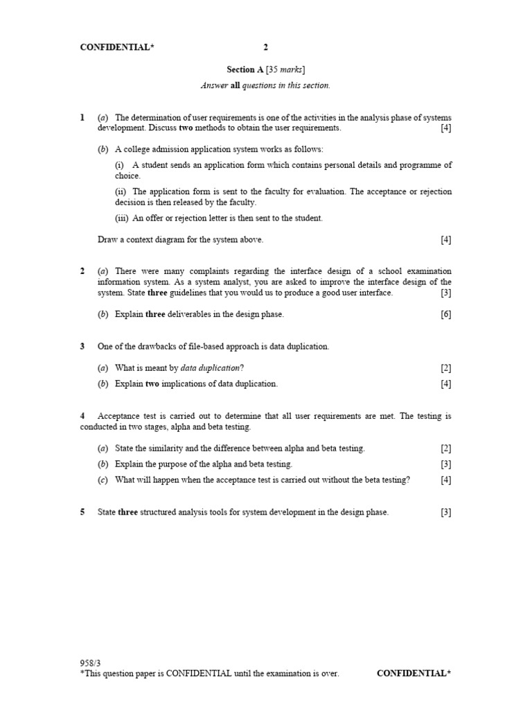 Systems Development Exam Guide | PDF | Software Release Life Cycle ...