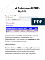 Membuat Database Di PHP