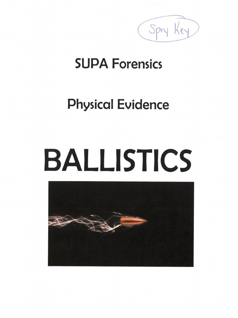 Notes Ballistics Key | PDF