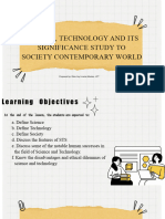 L1 Science, Technology and Its Significance To Society Contemporary World