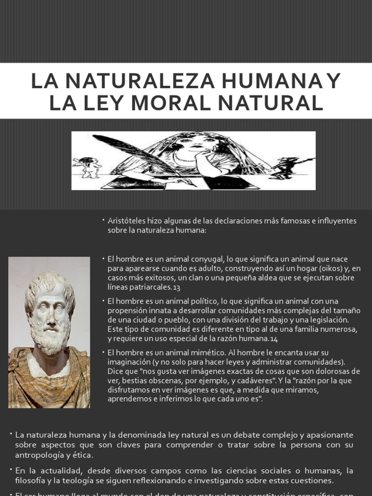 Naturaleza Humana y Ley Moral Natural | PDF | La naturaleza humana ...