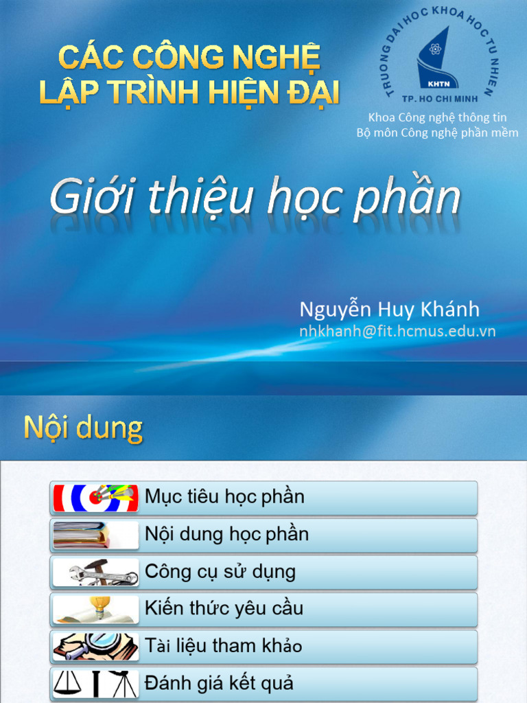LTHD 01 GioiThieuMonHoc | PDF