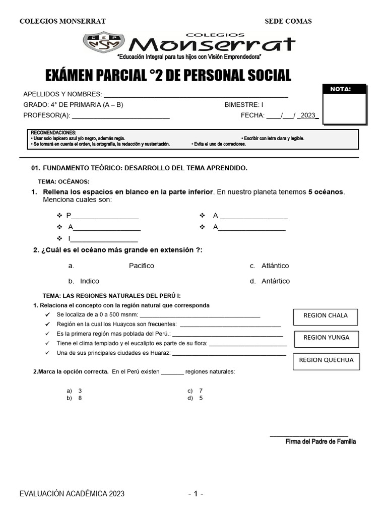 E.P. PERSONAL SOCIAL 4to GRADO | PDF