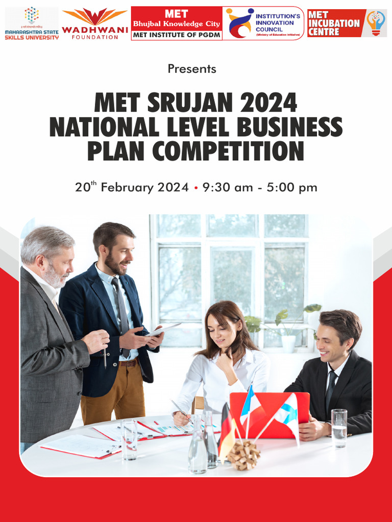 Business Plan Competition Brochure 2024 Pdf Business Model Master