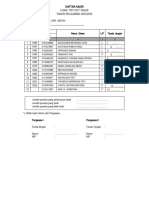 Daftar Hadir Peserta Ujian Try Out 2024