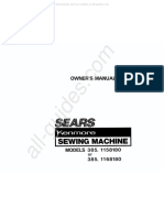 Kenmore 385.1158180 Sewing Machine Instruction Manual