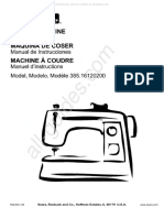 Kenmore 385.16120200 Sewing Machine Instruction Manual
