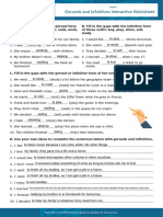 Gerunds and Infinitives Interactive Worksheet: Esl / Efl Resources