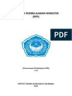 RPS Perencanaan Pembelajaran PAI 2024