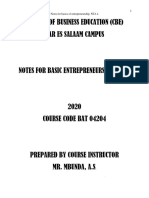 Entrepreneurship Notes (1-8)