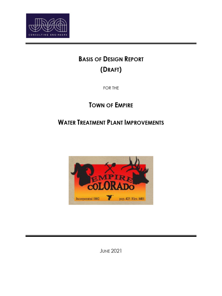 1085.2e - Empire WTP Improvements - Draft BDR - 61421 | PDF | Water ...