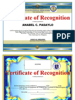 Certificate of Recognition 1