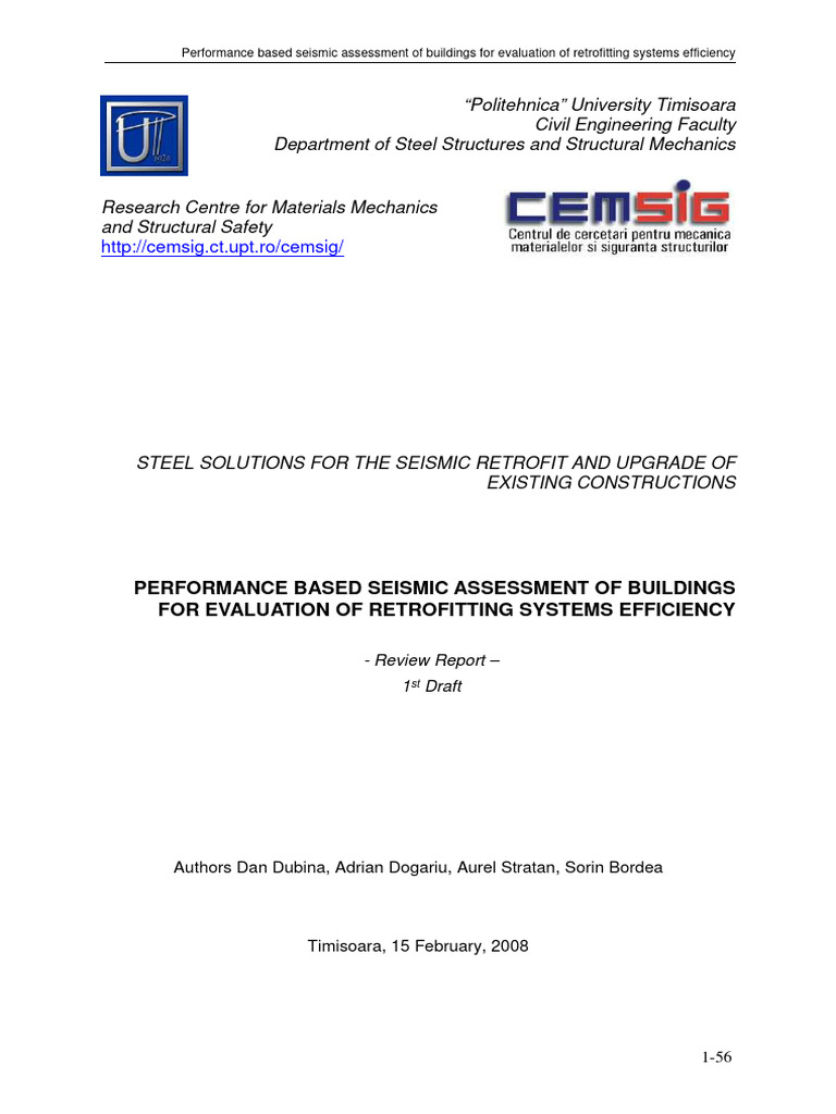 Performance Based Seismic Assessment Of Pdf Earthquakes