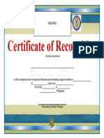 Certificate of Recognition 2