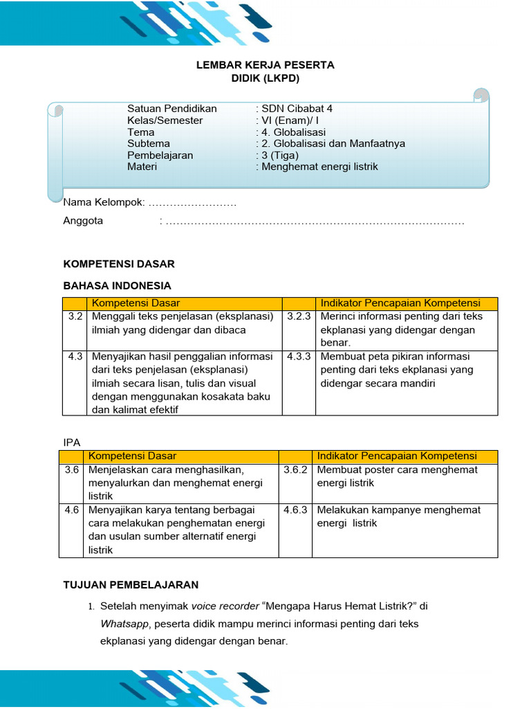 Lkpd Tema 4 Sub 2 Pb 3 Ulfie Pdf