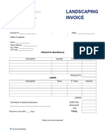 Landscaping Invoice 01