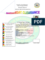 2024 Barangay Clearance