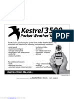Kestrel 3500 Pocket Weather ® Meter