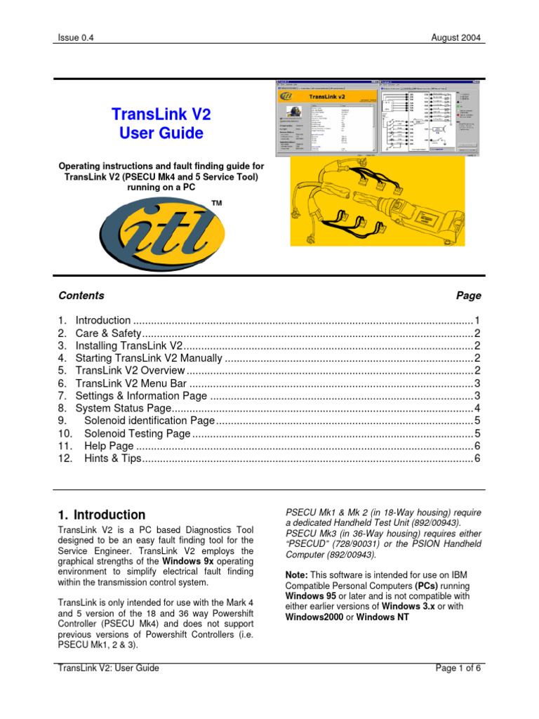 TransLink V2 User Guide Overview | PDF | Microsoft Windows | Personal ...