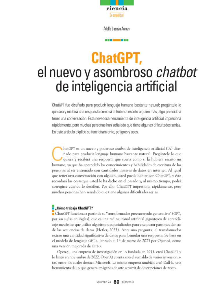 Usos y peligros de ChatGPT en IA | PDF | Inteligencia artificial ...