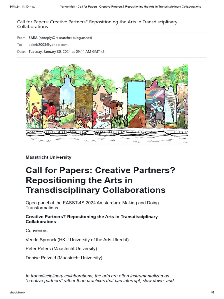 Yahoo Mail Call For Papers Creative Partners Repositioning The