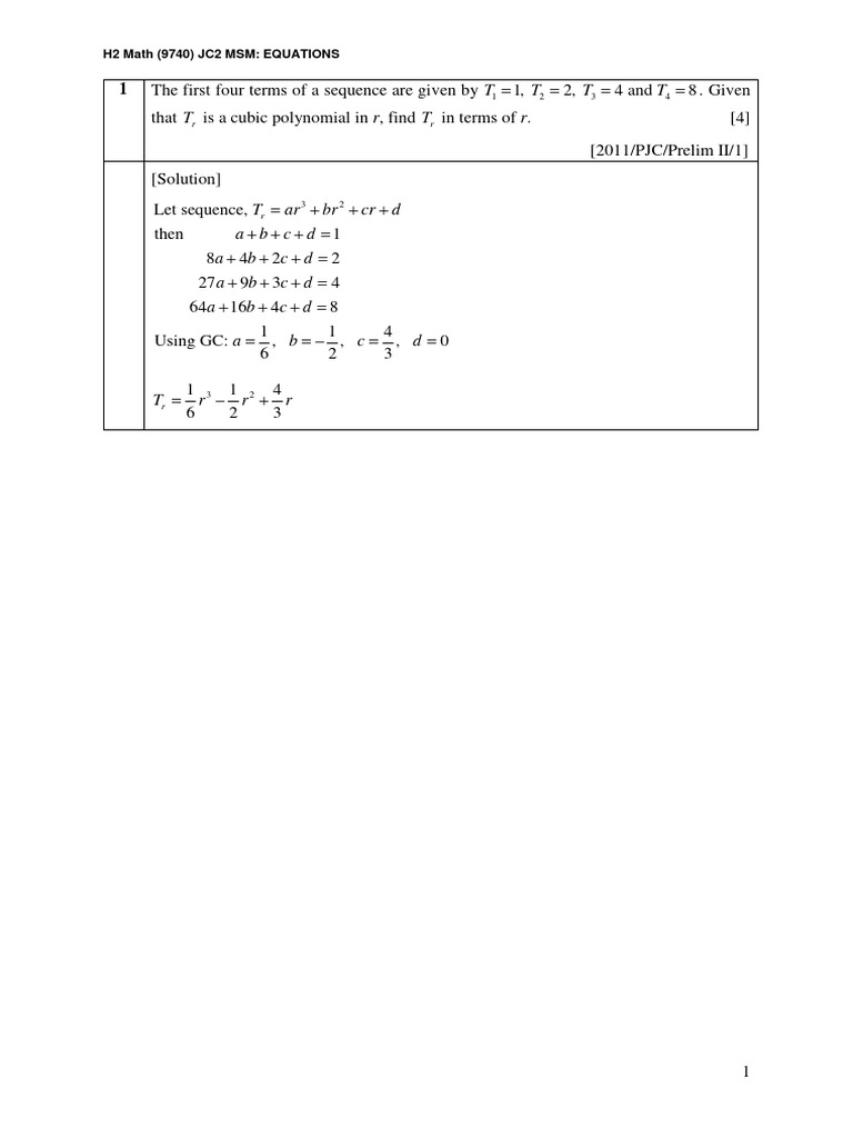 2015 H2 JC2 MSM Equations (Solutions) | PDF | Gasoline | Petroleum