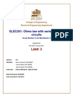 Lab 02 EC Ohm Law With Series Parallel Circuits