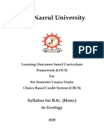 LOCF For CBCS in Geology Honours - Syllabus