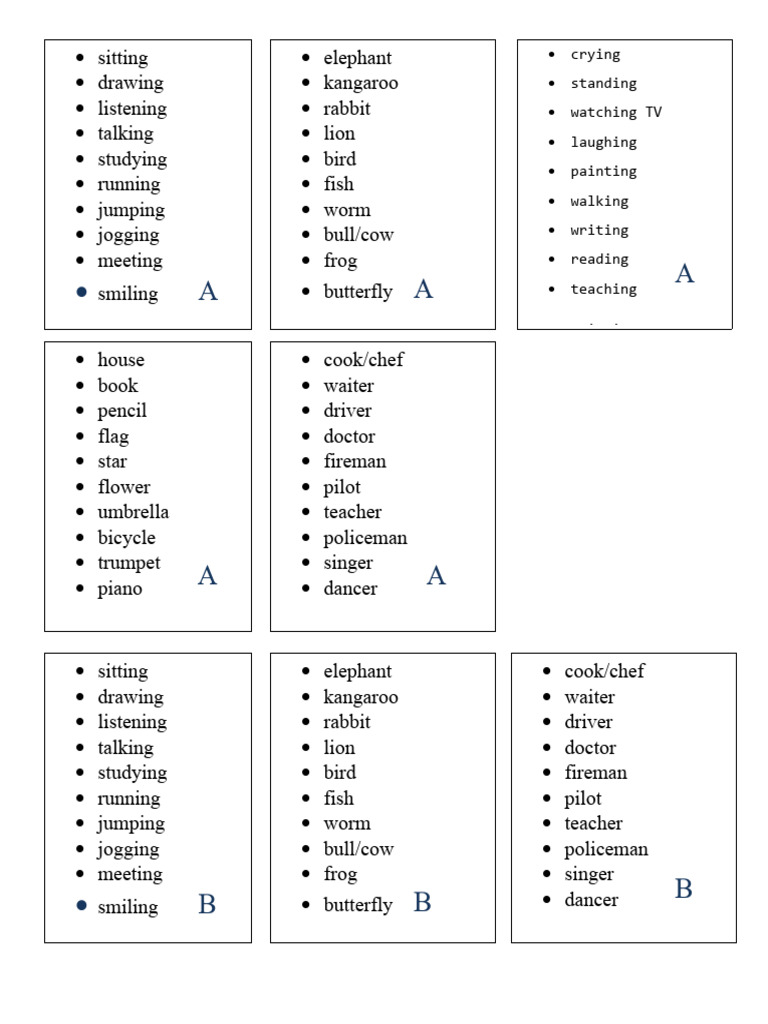 Games Word Mime | PDF