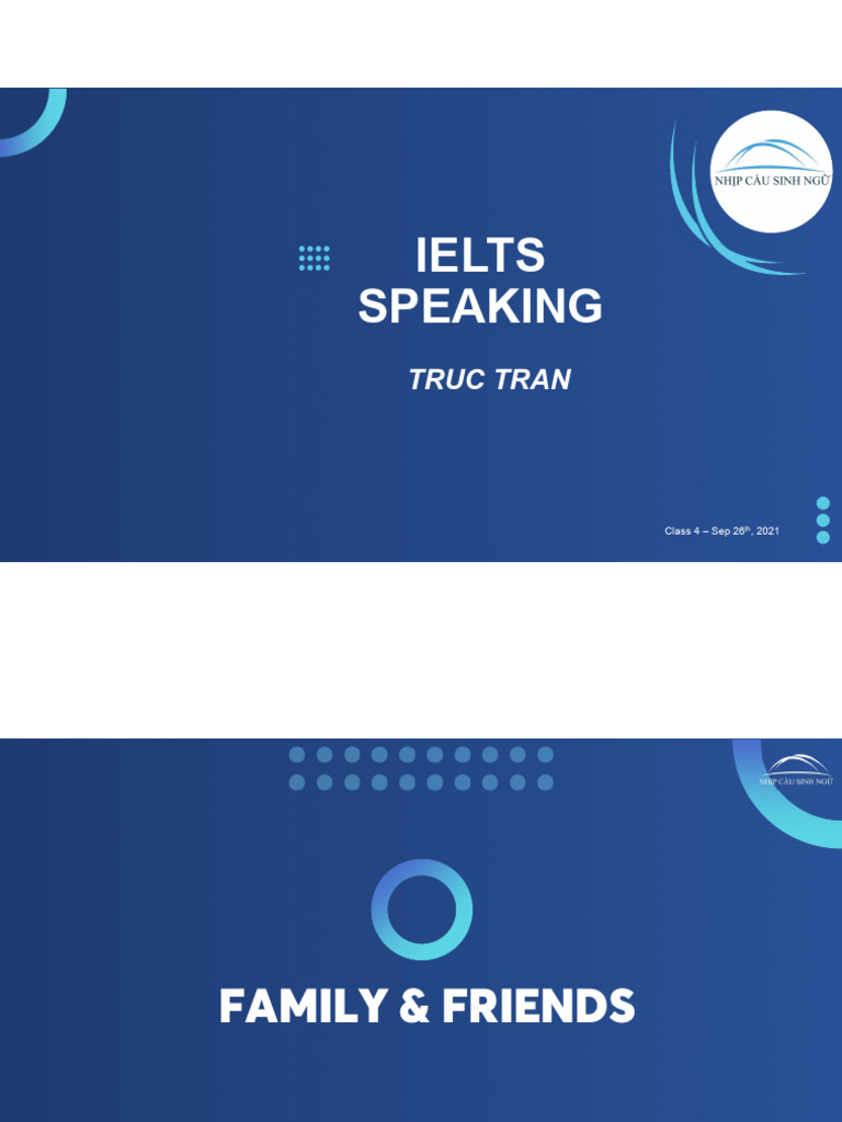 Ielts speaking class 4 pdf