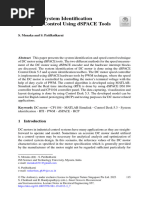 DC Motor System Identification and Speed Control Using dSPACE Tools