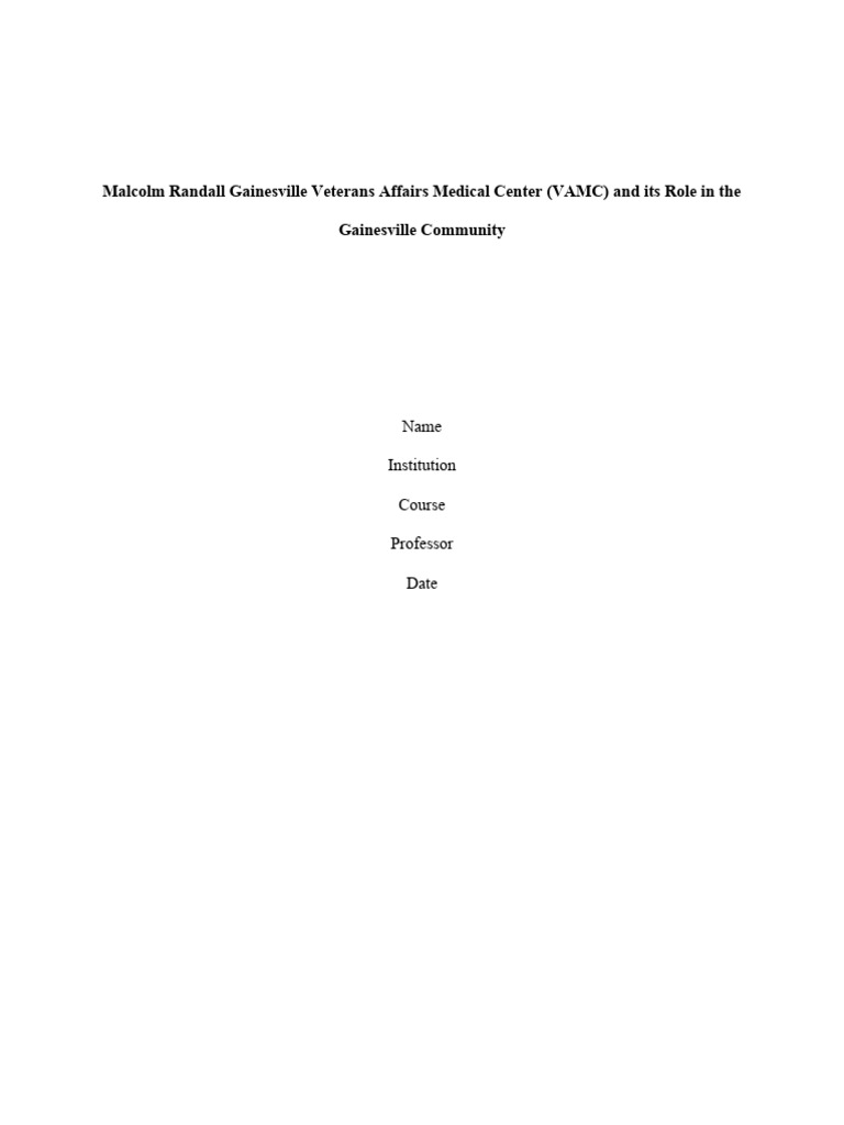 Organization malcolm randall gainesville vamc pdf