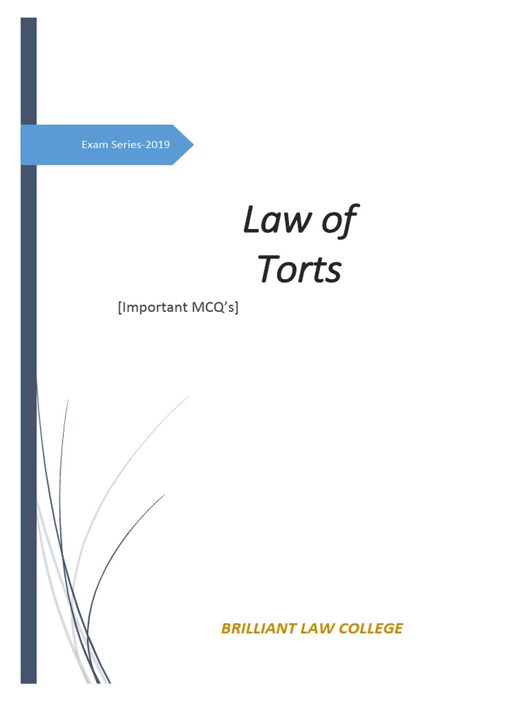Law Of Tort Pdf Tort Defamation
