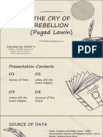 The Cry of Rebellion (Pugad Lawin) : Submitted By: GROUP 8
