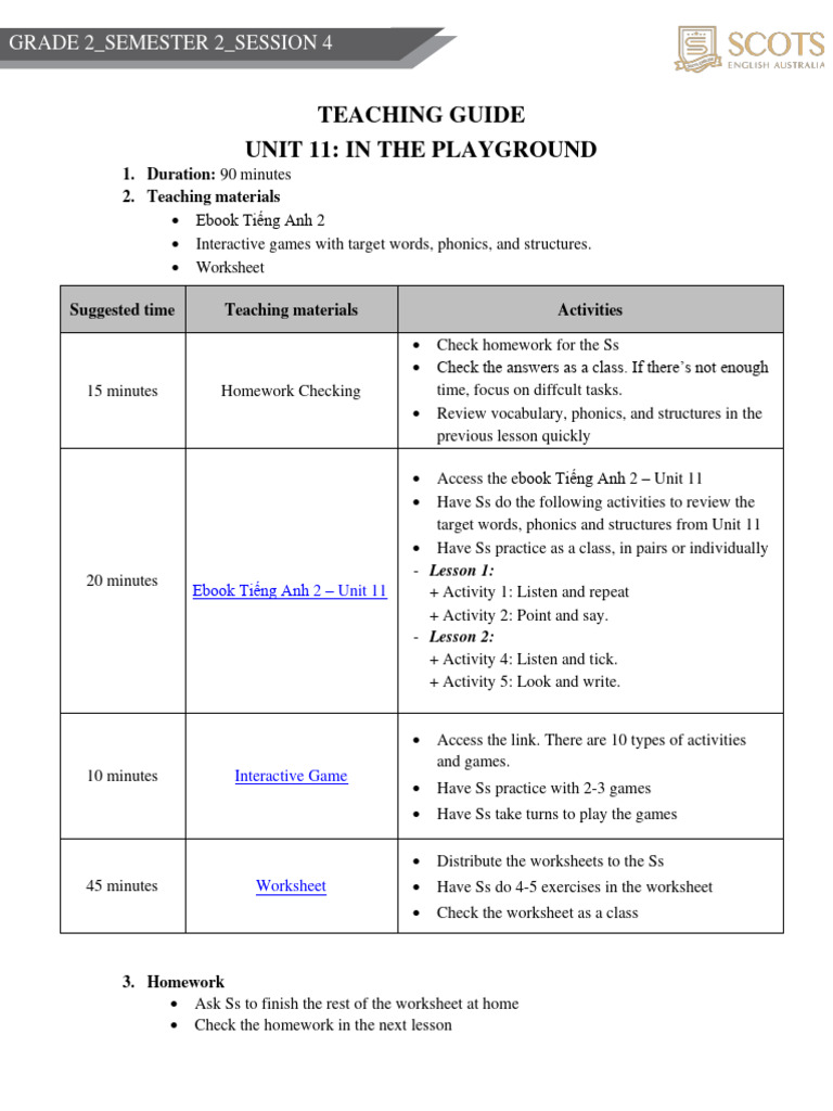 Grade 2 Teaching Guide: Unit 11 Activities | PDF | Phonics | Education ...