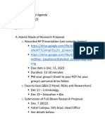 Research Proposal Agenda