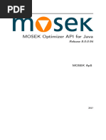 MOSEK Optimizer API For Java: Release 8.0.0.94