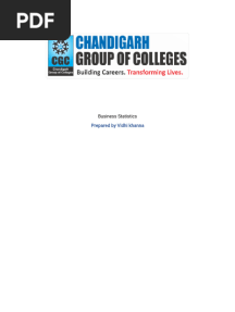 Business Statistics BBA 201-18 Notes Unit 1