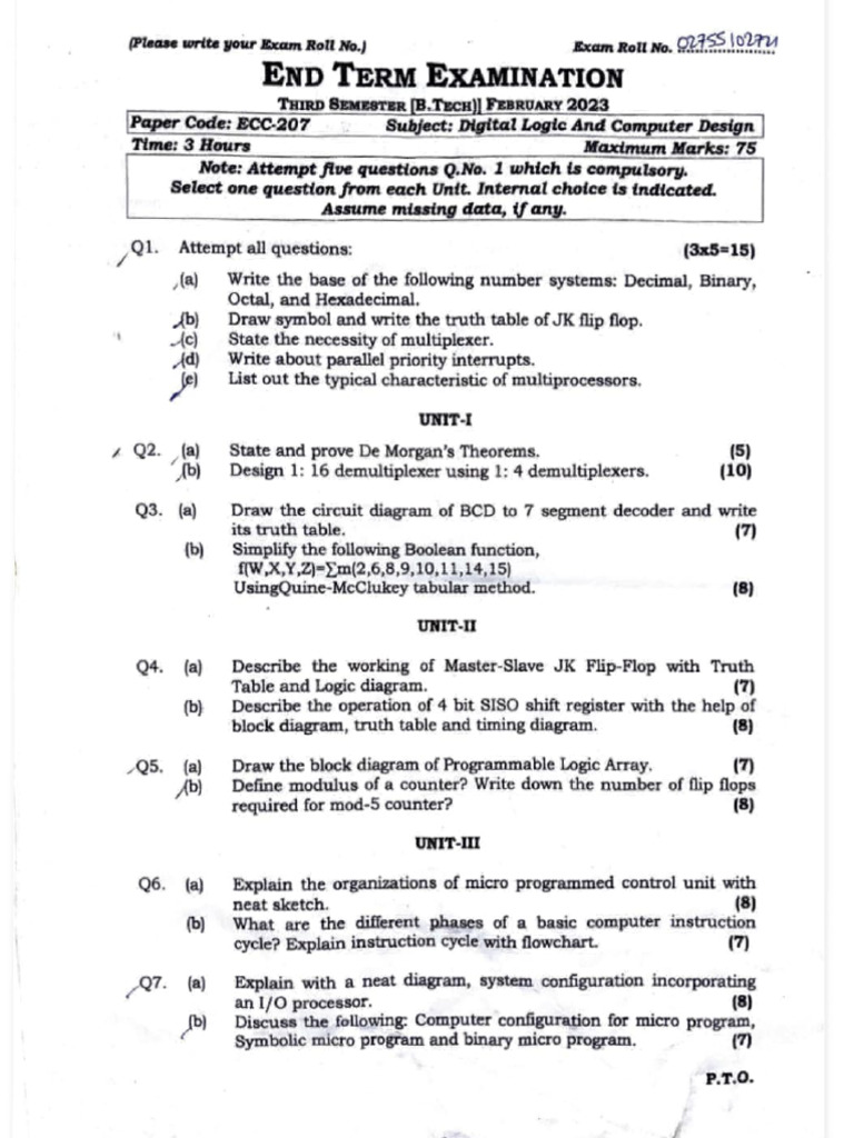 Digital Logic and Computer Design 2023 | PDF | Logic Gate | Computer ...