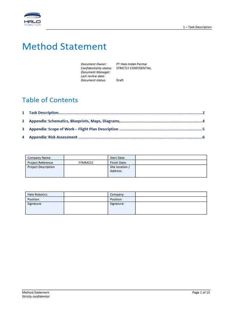 Method Statement for Drone Operations | PDF | Risk | Unmanned Aerial ...