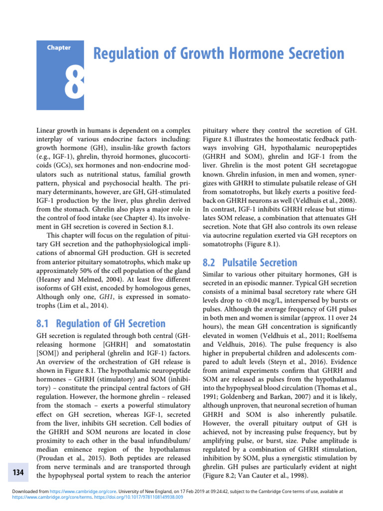 Growth Hormone Secretion Regulation | PDF | Growth Hormone | Insulin ...