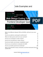 FrontEnd Code Examples and Questions