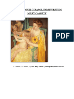Madre Con Un Girasol en Su Vestido - Mary Cassatt.