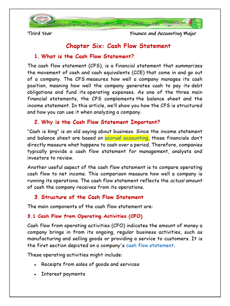 Understanding Cash Flow Statements | PDF | Cash Flow Statement | Investing
