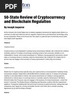 50-State Review of Cryptocurrency and Blockchain Regulation - Stevens Center For Innovation in Finance