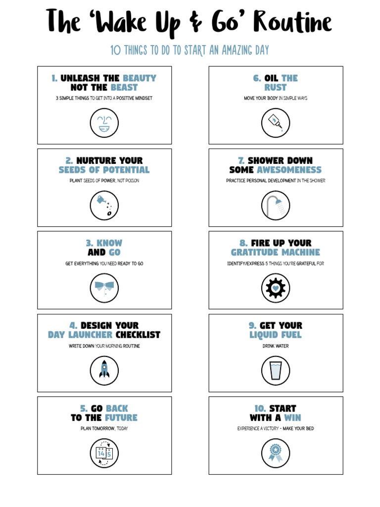 Morning Success Habits Guide | PDF | Mind