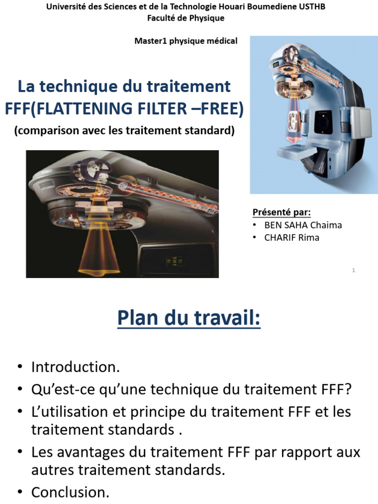 Avantages de la technique FFF en radiothérapie | PDF | Radiothérapie ...