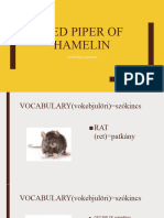 Pied Piper of Hamelin - Vocabulary