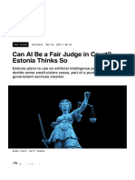 Can AI Be A Fair Judge in Court? Estonia Thinks So - WIRED