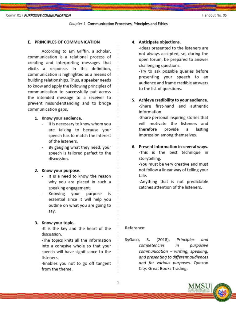 Principles of Effective Communication | PDF | Communication | Cognitive ...